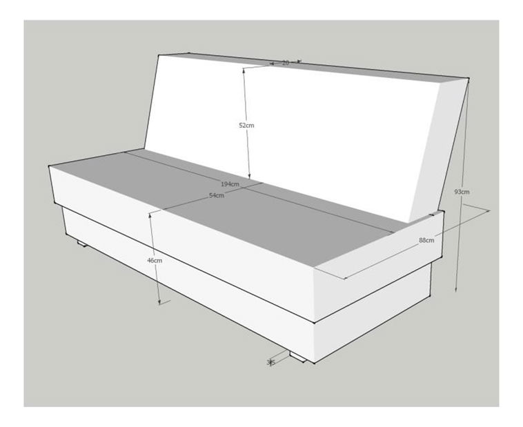 Pohovka Ardress tyrkysová
