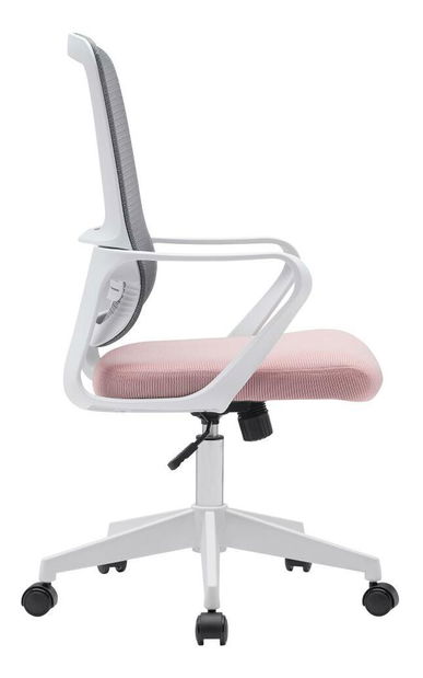 Kancelářské křeslo Salomi 1 (růžová + šedá + bílá)