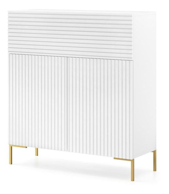 Skříňka Lamellito L2 (bílá + zlatá)