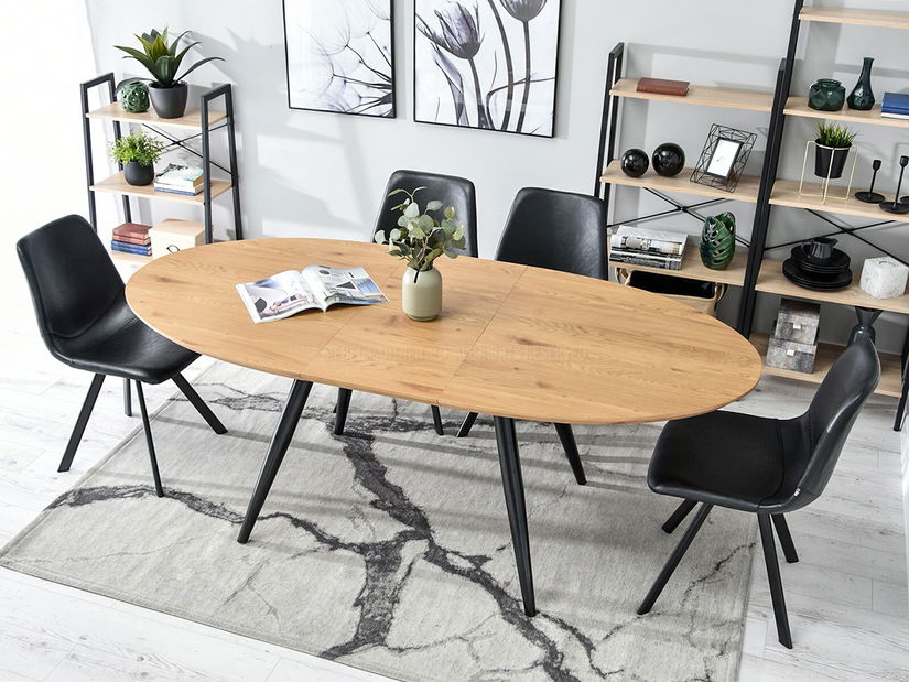 Jídelní stůl Lisbon (dub + černá)