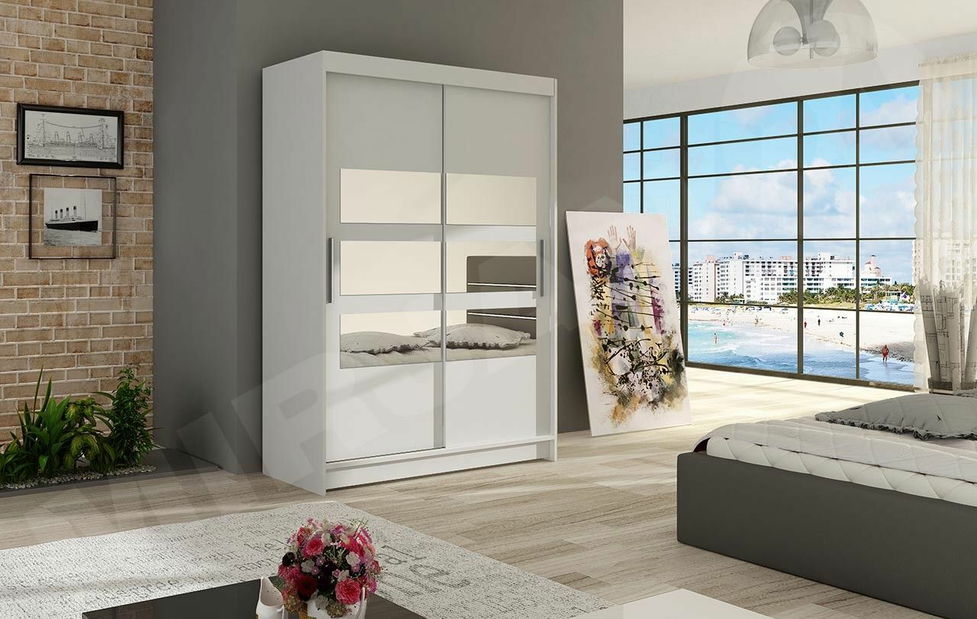 Šatní skříň se zrcadlem Alumis V *výprodej