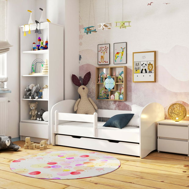 Dětská postel Pranshi (bílá) (s matrací)