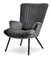 Relaxační křeslo Lanzaris (grafitová + černá)