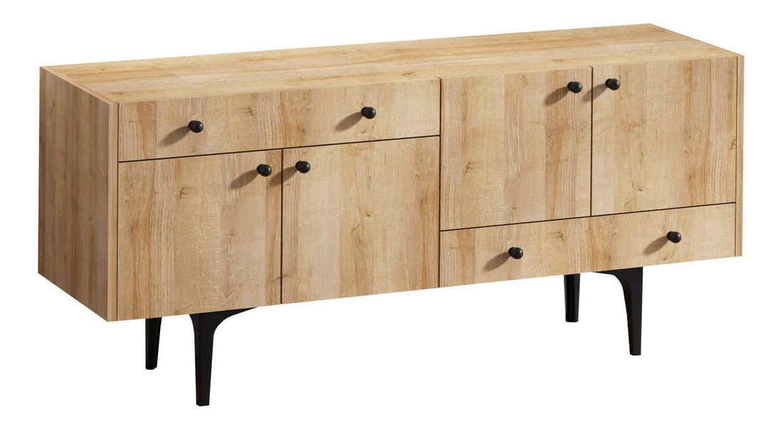 Komoda Aliex 1 (dub + černá)