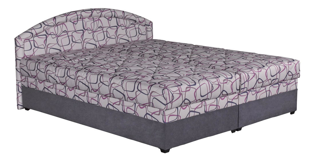 Manželská postel 180 cm Blanár Karolína (vzor Tara 58) (s roštem a matrací Alena)