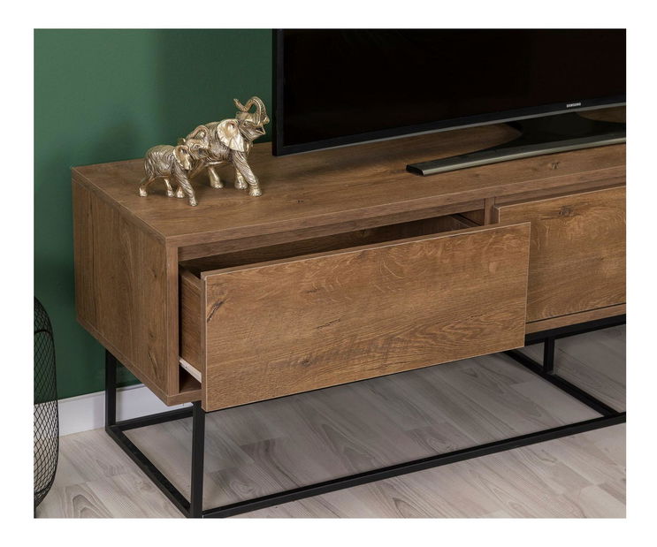 Souprava nábytku do obývacího pokoje Laxi 25 (ořech + černá)