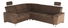 Rohová sedací souprava Stan (hnědá) (L)