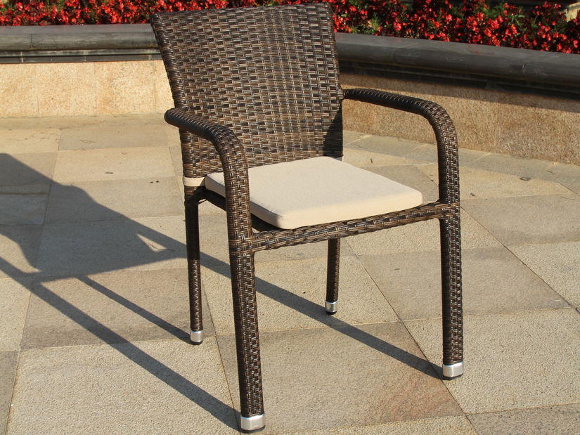 Zahradní křeslo Exterio John brown (hliník + umělý ratan) (s podsedákem)