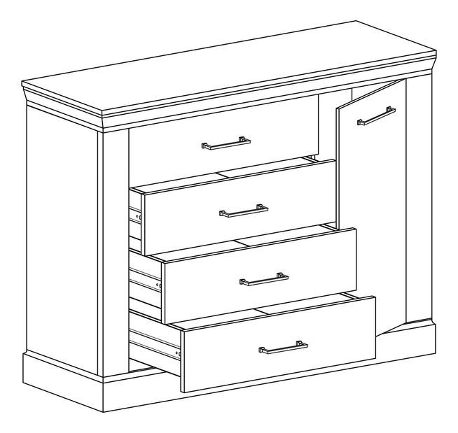 Komoda Atena 02 (craft zlatý)