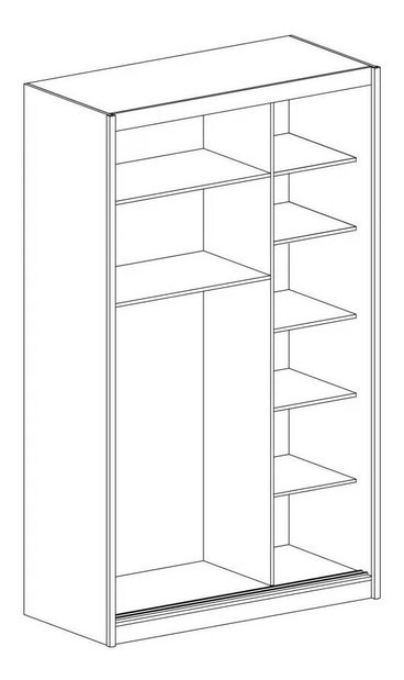 Šatní skříň Karoly (dub artisan)