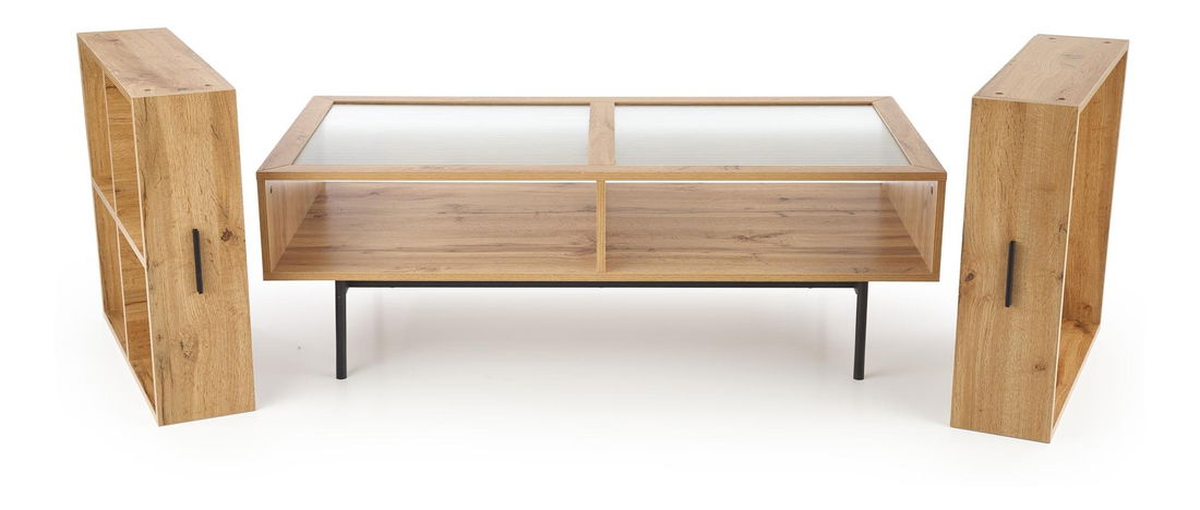 Konferenční stolek Cansa (dub přírodní + černá)