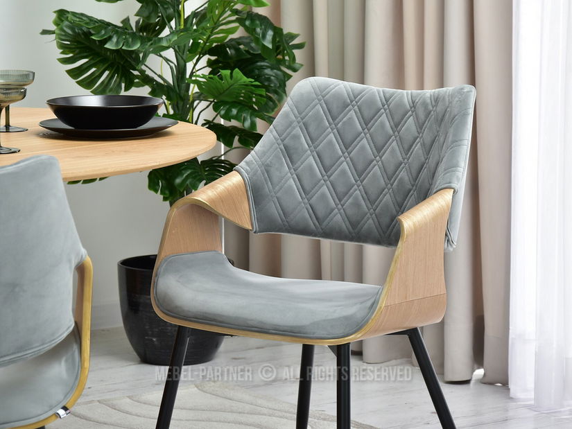 Židle Rolf K (dub šedý + černá)