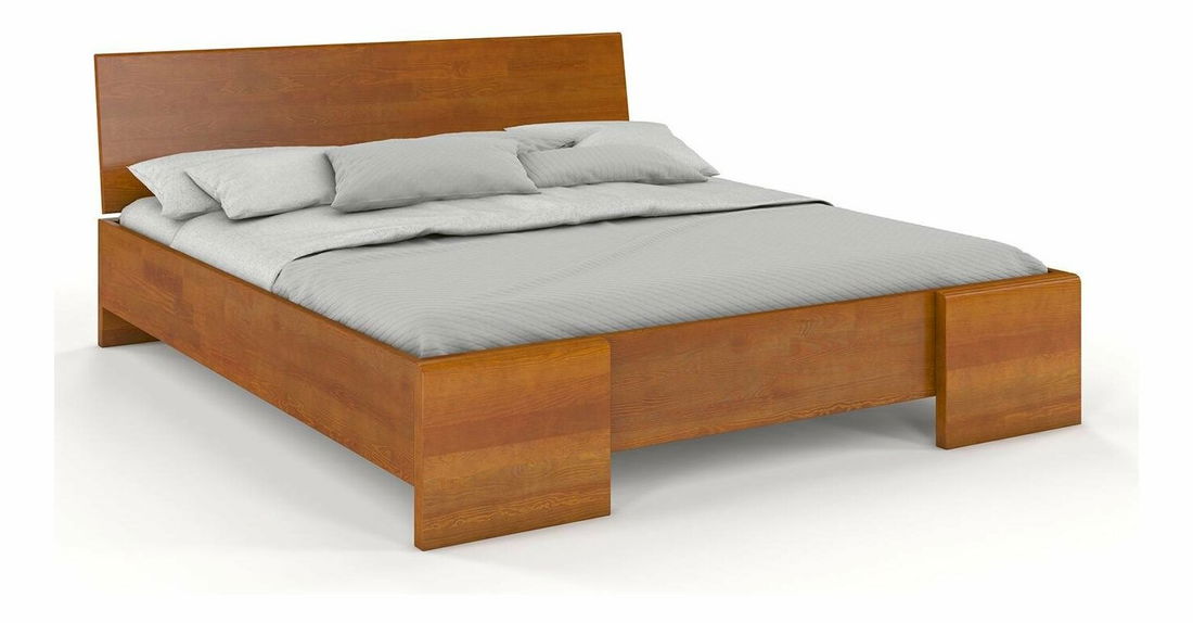 Manželská postel 200 cm Naturlig Blomst High (borovice) (s roštem)