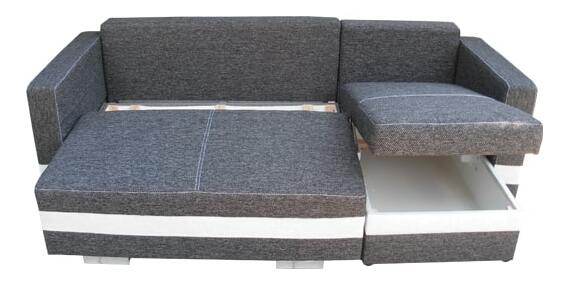 Rohová sedací souprava Raeann (tmavě šedá + světle šedá) (L)