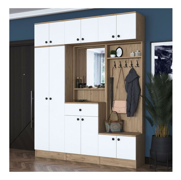 Předsíň Emily 2 (bílá + ořech)