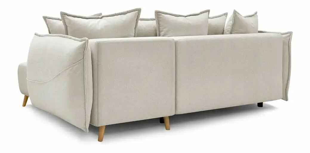 Rohová sedačka Puffyna (krémová) (L)