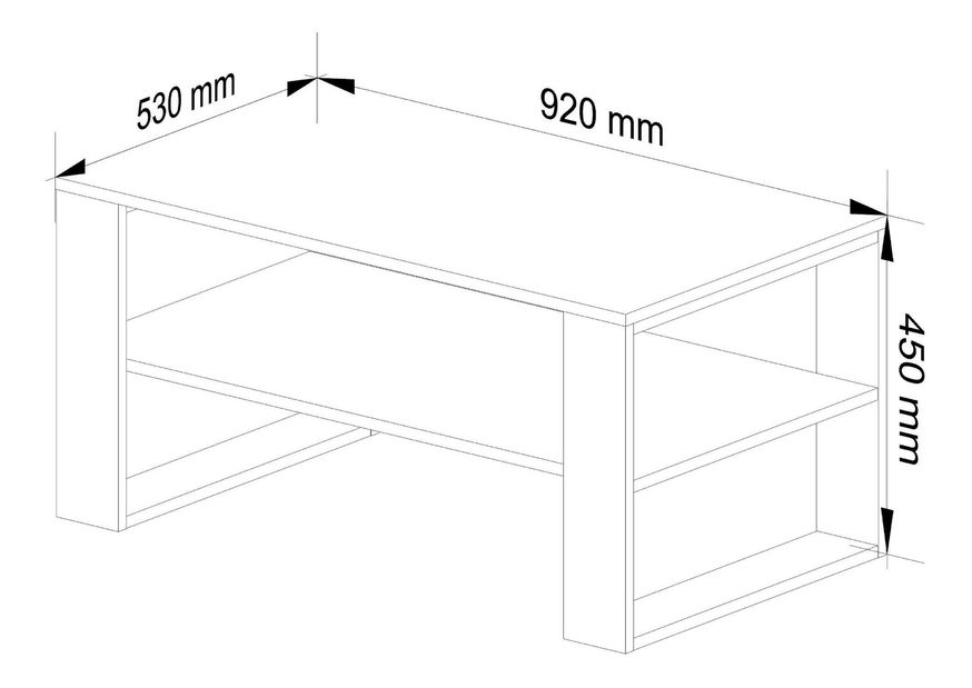 Konferenční stolek Aislan (dub craft + bílá)