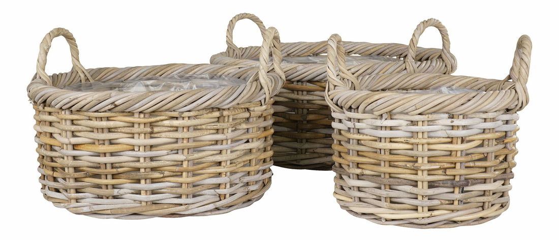 Set 3 ks košíků Ksamona (hnědá)