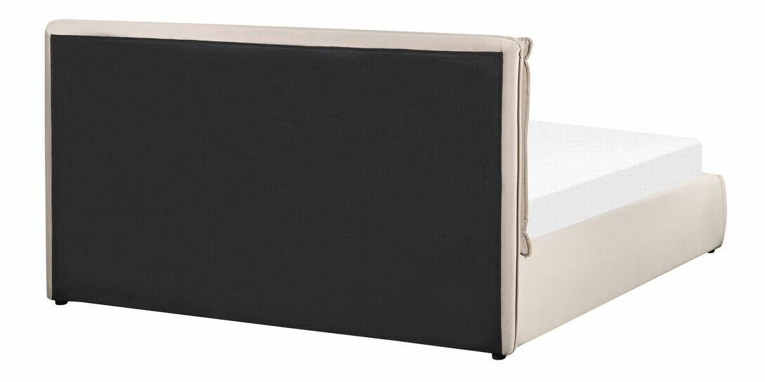 Manželská postel 160 cm Berit (béžová) (s roštem) (s úl. prostorem)