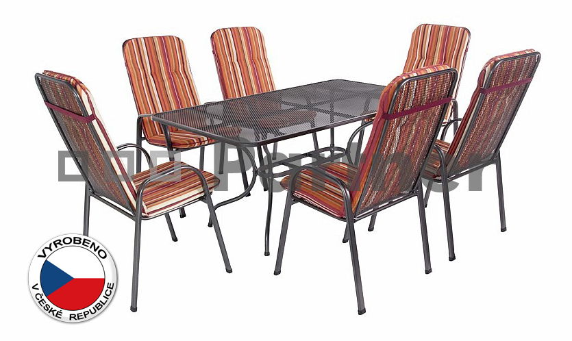 Záhradní nábytek Sandra 1+6 U507 (kov)