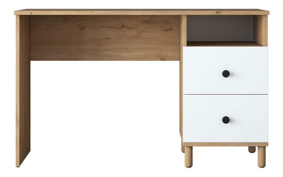 PC stolek Sikine 3 (ořech + bílá)