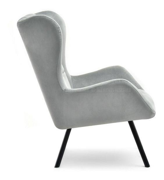 Designové křeslo Norweien (šedá + zlatá)