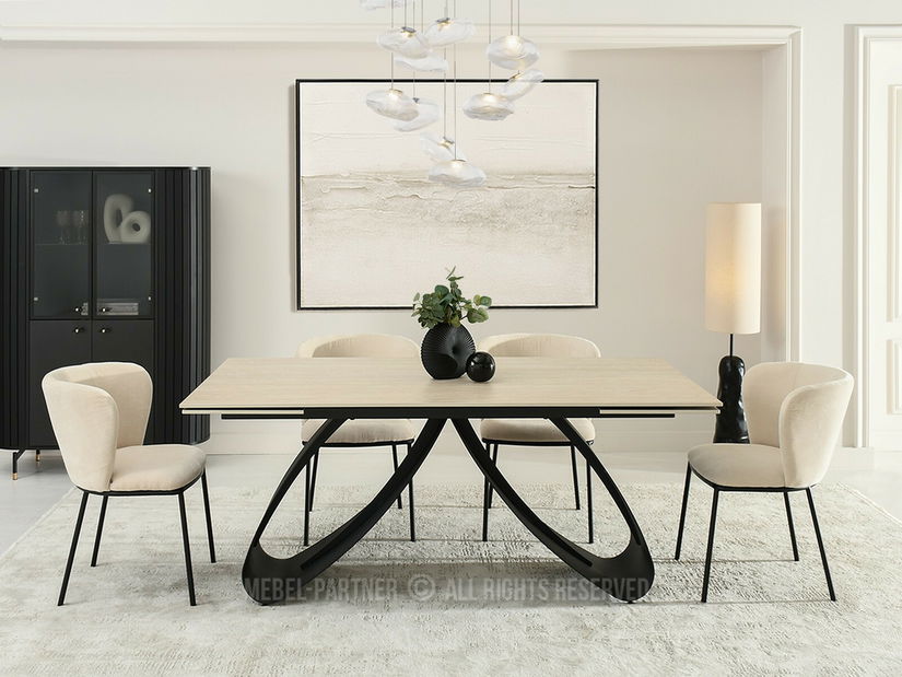 Jídelní stůl Pagina (béžová + černá)