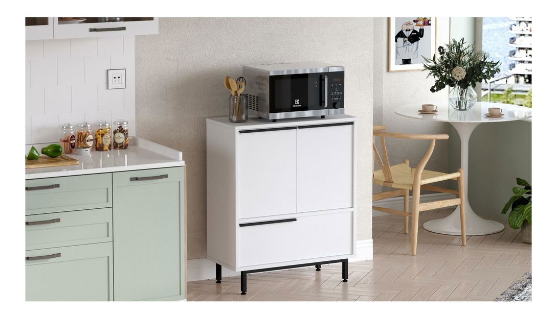 Kuchyňská skříňka Otto 8 A (bílá + černá)