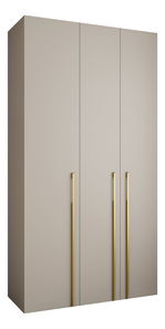 Šatní skříň 130 cm Carmela 40-3 (kašmír + zlatá)