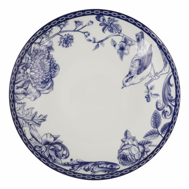 Jídelní souprava (24 ks.) Ziggy (modrá + bílá)