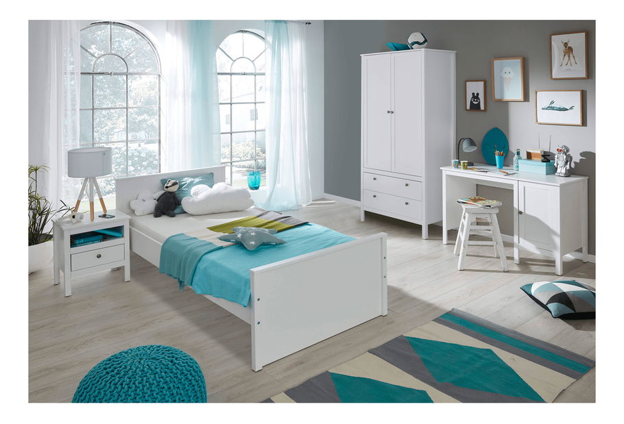 Noční stolek Otis 1s (bílá)