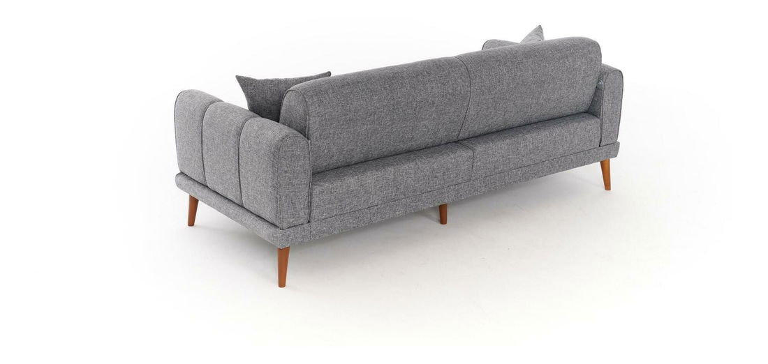 Pohovka trojsedačka Sorenella (šedá + ořech)