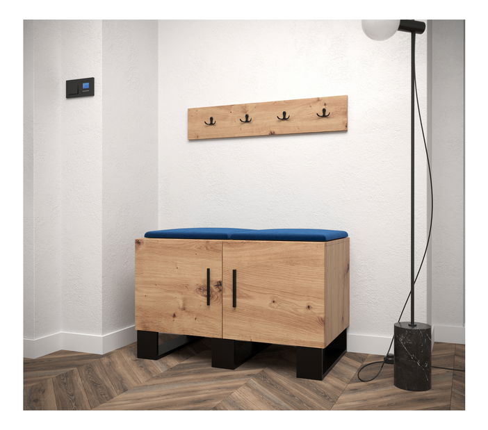 Předsíňová sestava Amanda 21 (dub artisan + modrá)