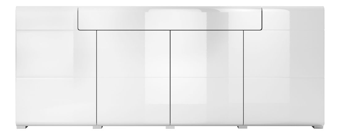 Komoda Tamie Typ 25 (bílá + lesk bílý)