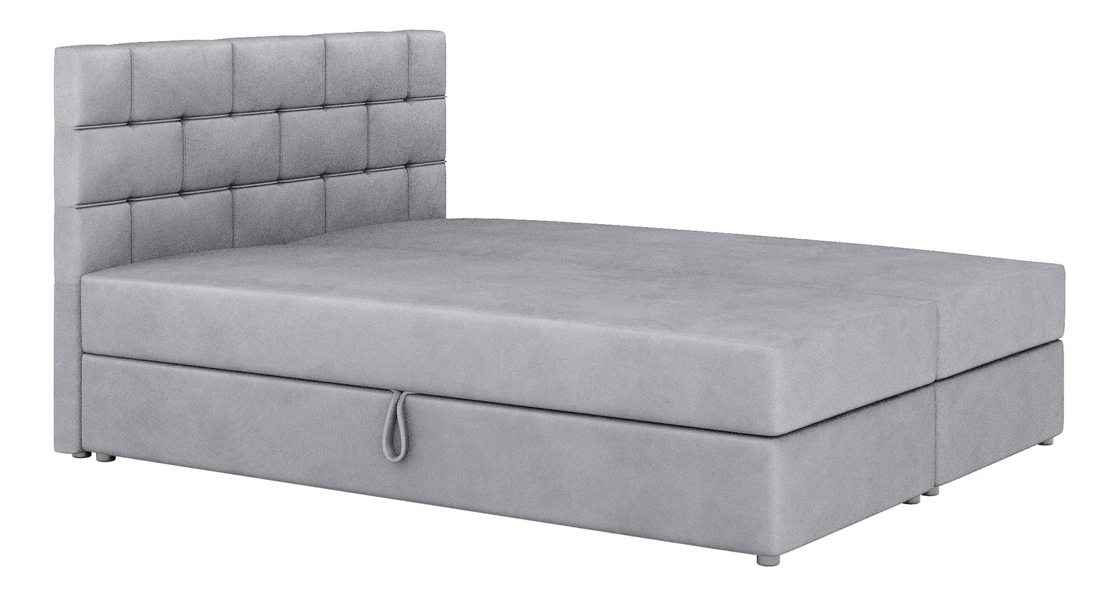 Boxspring postel 140x200 cm Waller (šedá) (s roštem a matrací)