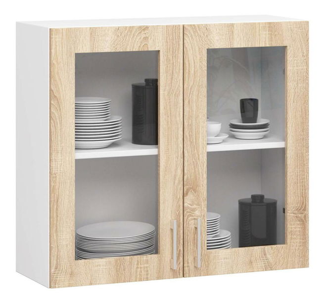 Kuchyňská sestava 240 cm Lula TYP2 C (bílá + dub sonoma)