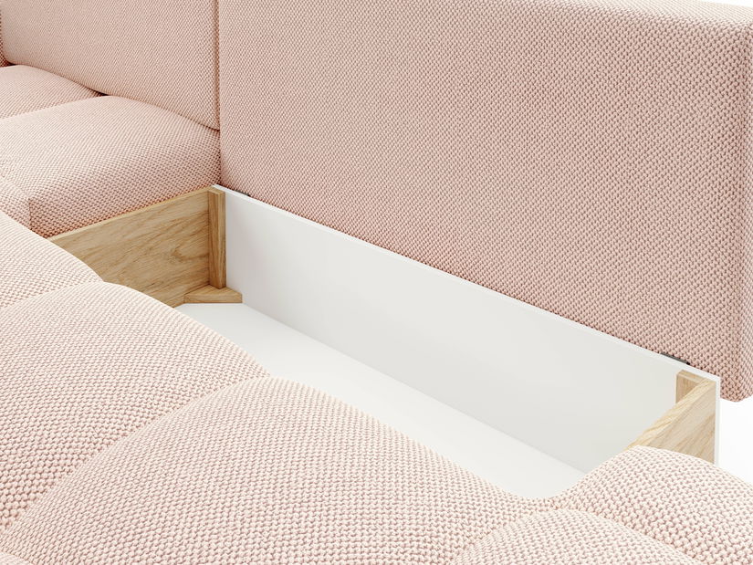 Rohová sedací souprava Sopran (pudrová) (L)