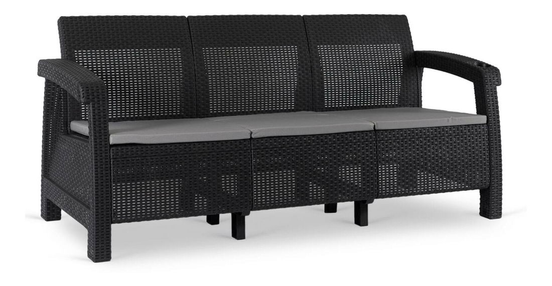 Zahradní pohovka Favorece (černá)