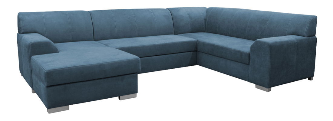 Rohová sedačka ve tvaru U BRW Bolzano (tmavě modrá) (L)