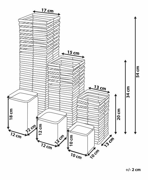 Set 3 ks svícnů Marka (bílá)