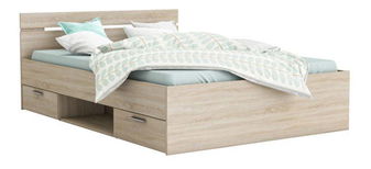 Manželská postel 140 cm Myriam (dub sonoma) (bez matrace a roštu)