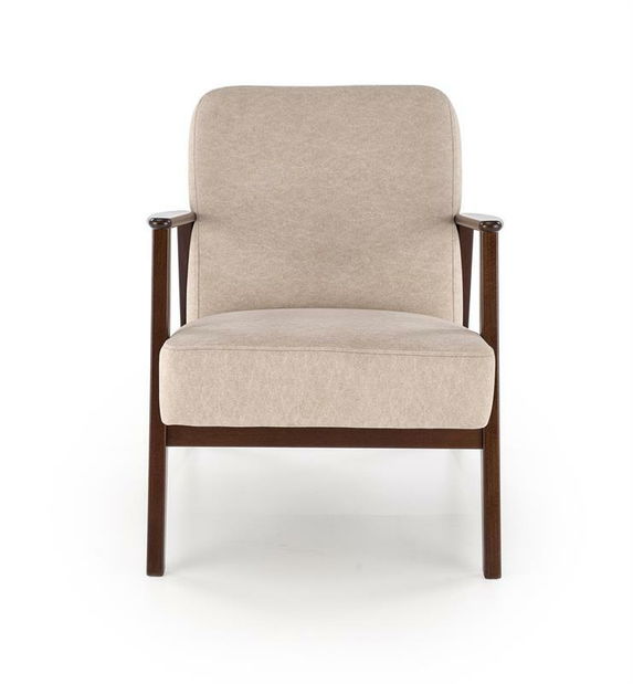 Křeslo Milian 1 (béžová + ořech)