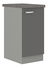 Dolní kuchyňská skříňka Milo 40 D 1F BB (šedá + šedý lesk)