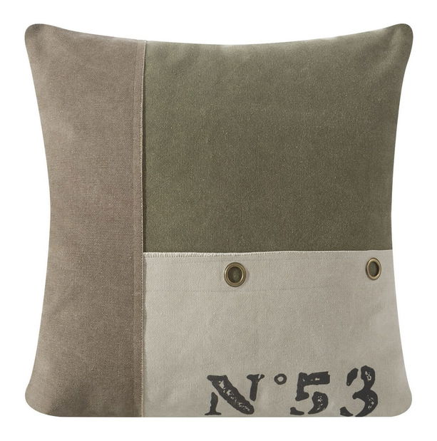 Ozdobný polštář 45x45 cm Post (zelená + béžová) (1 ks)