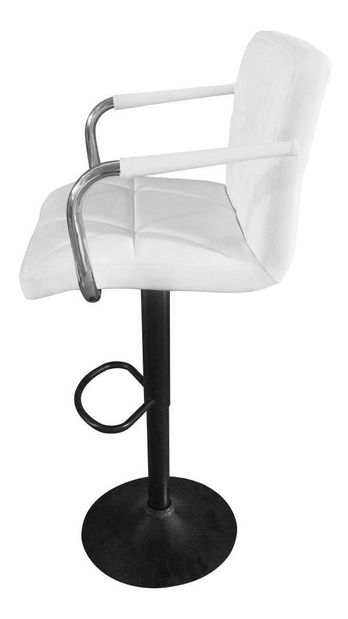 Barová židle Fibie (ekokůže bílá + černá) *bazar