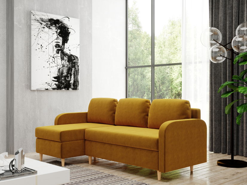 Rohová sedací souprava Marty (L) (hořčicová)