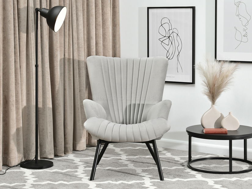 Relaxační křeslo Lanzaris (šedá + černá)