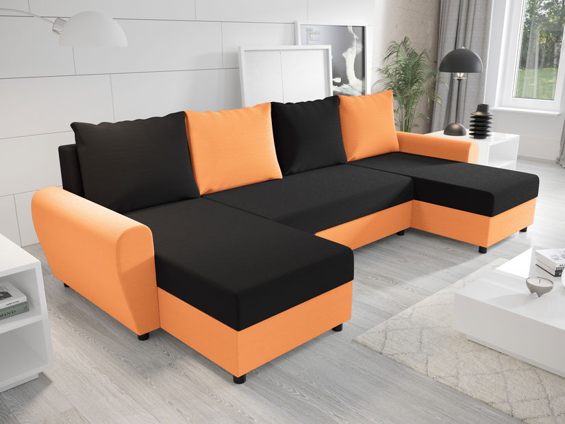 Rohová sedací souprava U Fleur U (zelená + černá)