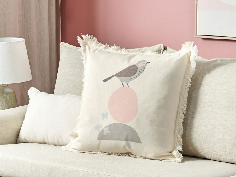 Ozdobný polštář 60 x 60 cm Watza (béžová)