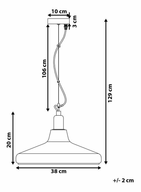 Závěsná lampa Analia (průhledná)